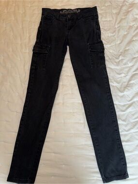 Wax Jean Black Women's Skinny Cargo Jeans size 1